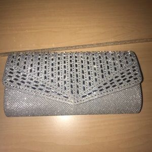 Silver Sparkly Clutch